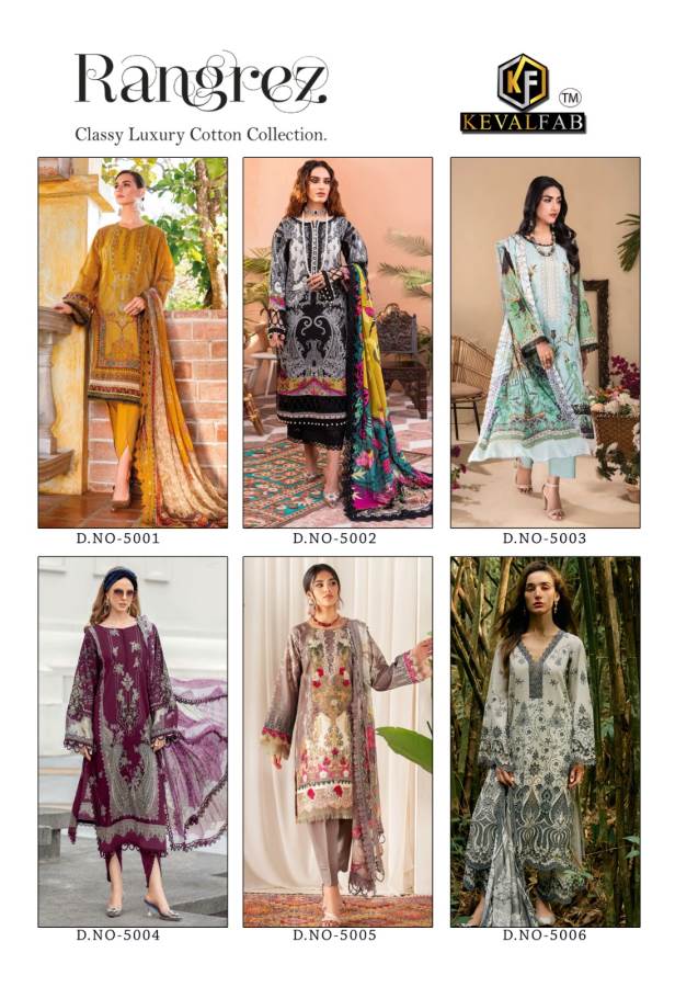 Rangrez Vol 5 By Keval Karachi Cotton Dress Material Wholesale Price In Surat